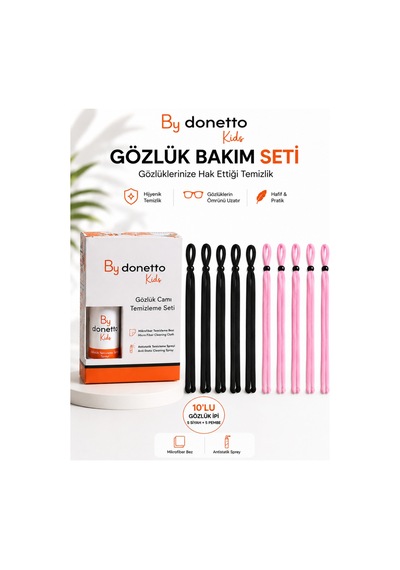Sprey Set Ve 10'lu Çocuk Gözlük İpi Pembe-siyah - 900772683