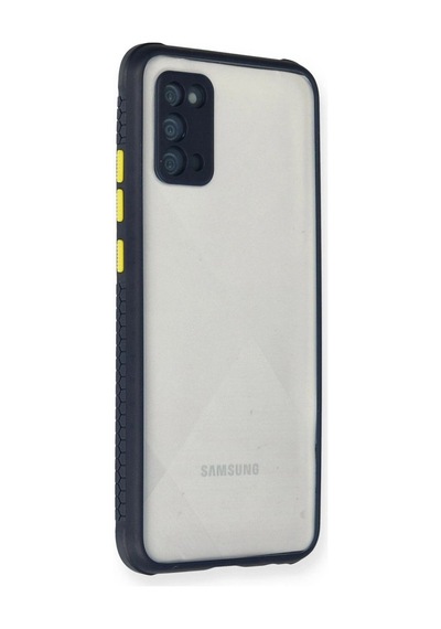 Samsung Galaxy A02s Kılıf Miami Şeffaf Silikon - Lacivert Çok Renkli