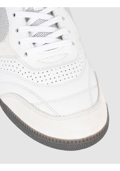 Cabani Beyaz Hakiki Deri Erkek Sneaker Ayakkabı