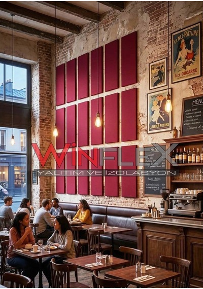 Akustik Kumaş Kaplı Panel-60x120cm Kırmızı