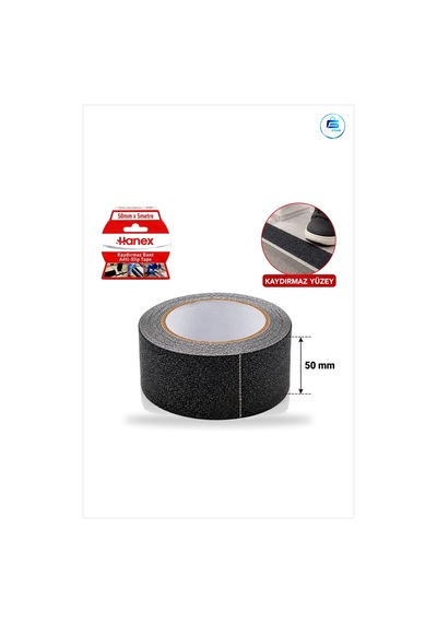 Kaydırmaz Bant Siyah 50 Mm X 5 M Merdiven Basamak Banyo Duş Kayma Çok Renkli