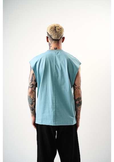 Respire Erkek Basic Tank Top Atlet Bebe Mavi Bebek Mavi