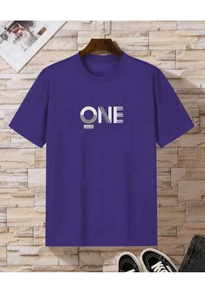Kozia Outdoors Malkoçbey One Baskılı Overisze Unisex Basic T-şhirt Mor Mor