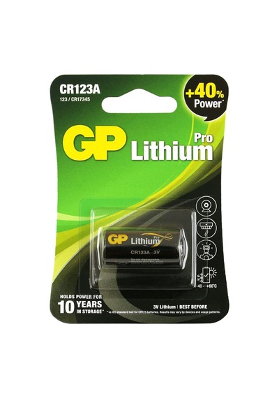 Batteries Gpcr123a Dl123a/cr123a Boy Lityum Pil, 3 Volt, Tekli Kart