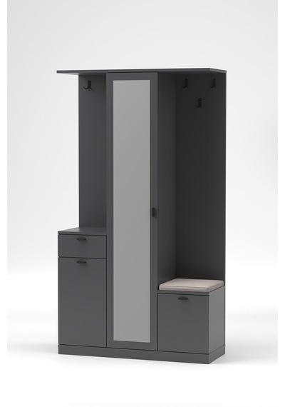 Harmony Partmanto Vestiyer Ayakkabılık 106x190x39 Cm - Modern Tasarım Antrasit Harmony Partmanto Vestiyer Ayakkabılık 106x190x39 Cm - Modern Tasarım Antrasit