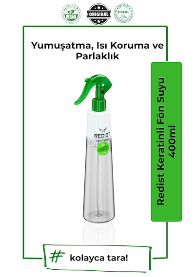 Redist Keratinli Fön Suyu 400 Ml + Isıya Karşı Koruma & Kolay Şekil Tarak