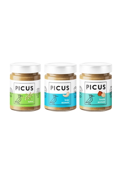 Picus Kaju Ezmesi 195 G + Fındık Ezmesi 195 G + Tahin 285 G