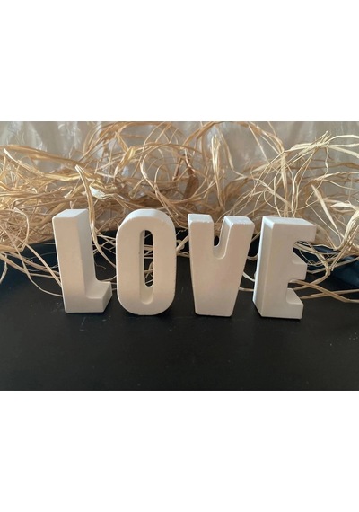 Dekoratif Taş Tozu Harf Love Yazı