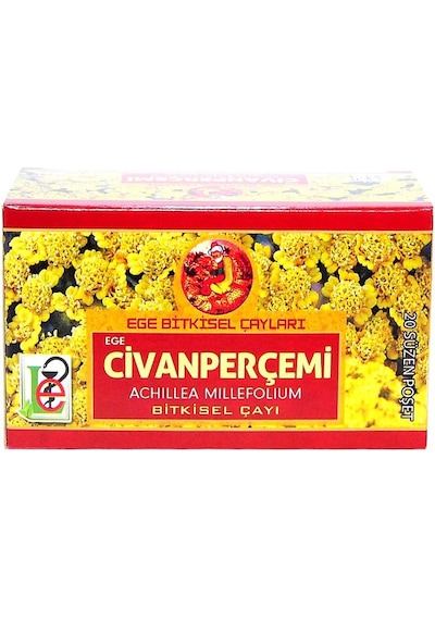 Ege Bitkisel Çayları Civanperçemi Otu Bitki Süzen Poşet Çay 20 x 1.5 G