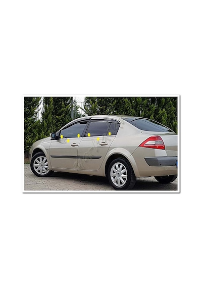 Renault Megane 2 Sedan Cam Çıtası 4 Kapı 2004 -2010 Paslanmaz