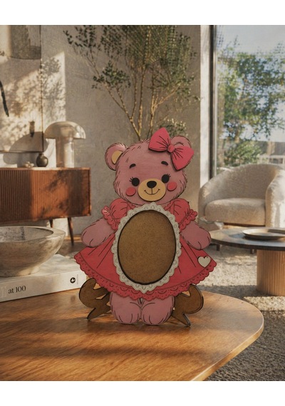 Bebek Resim Çerçevesi Ayıcık Pembe