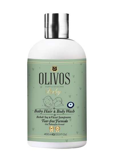 %100 Doğal Organik Zeytinyağlı Bebek Şampuanı - Saç ve Vücut İçin Nemlendirici 400 Ml