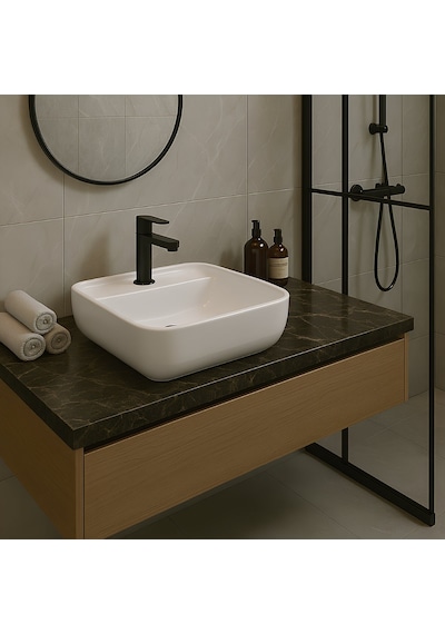 Turavit PRT0711 Porto Batarya Delikli Çanak Lavabo 40 x 40 CM