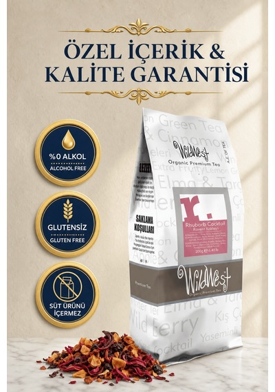 Wildwest Rhubarb Cocktail Meyve Çayı Gurme Dökme Meyve Harmanı 200 G