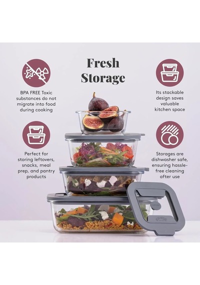 Kilner New Fresh Saklama Kabı Kare 0,8 Lt