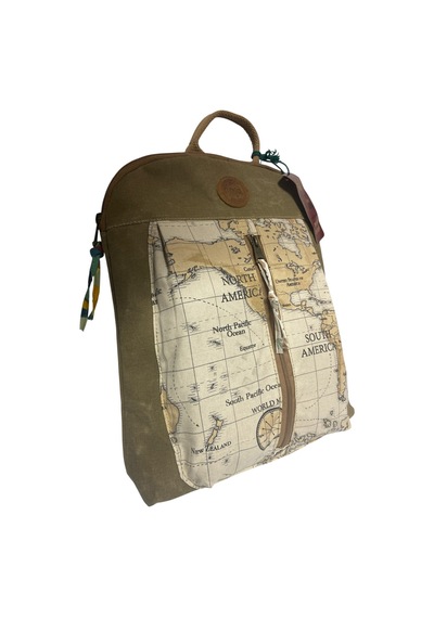 Old Cotton Cargo Vintage Kanvas Renkli Otantik Günlük Gezi Seyahat Sırt Çantası Lucas Bag 30 Cm X 37 Cm Camel