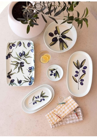 Marka Olivos Oval Servis 2li 26 Cm Çok Renkli