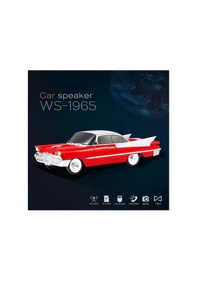 Nostaljik Araba Şeklinde Bluetooth Speaker Şarjlı Led Işıklı Kablosuz Hoparlör Fm Radyo Sd Kart Usb