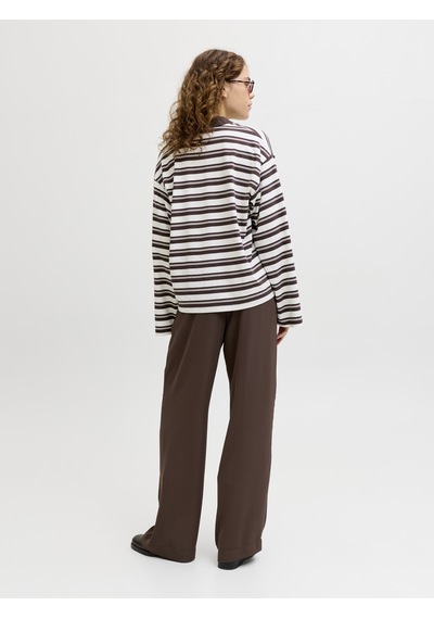 Jack & Jones Kadin Beli Lastikli Loose Fit Pantolon - Sky - 12276523 Seal Brown