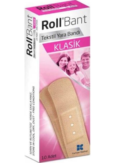 Roll Bant Tekstil Yara Bandı 10 Adet