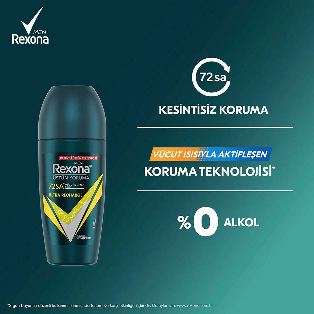 Rexona Ultra Recharge Erkek Roll-On Deodorant 2 x 50 ML