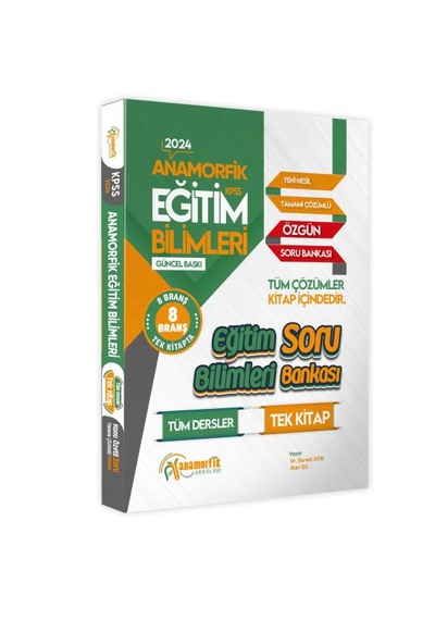 Kpss Eğitim Bilimleri Tüm Dersler Tek Kitap Soru Bankası Çözümü İçinde Anamorfik Yayınları
