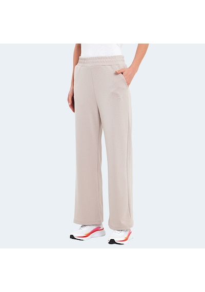 Slazenger VILLE Kadın Cepli Bol Paça Taş Gri Eşofman Altı