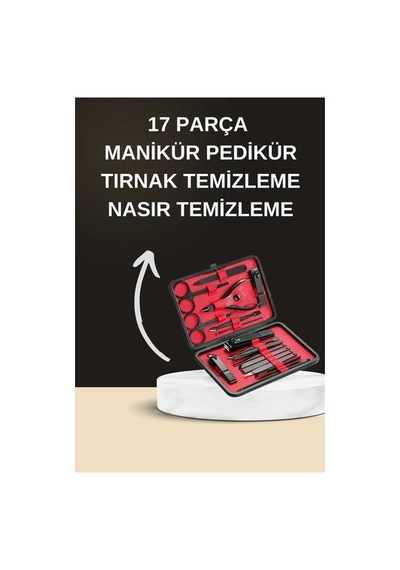 Elektrikli Manikür Pedikür Seti İkili Set 17 Parça Tırnak Bakımı Nasır Temizleme Tırnak Şekillendirme 20433998