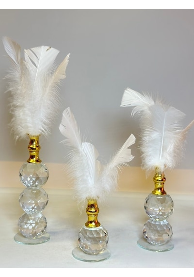 3'lü Tüy Kristal Set Gaga-608