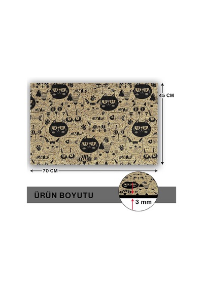Tasarımlı Dekoratif Kapı Önü Paspas, Dış Mekan/ev İçi/banyo/mutfak/yatak Odası/giriş Paspasları Kediler, 45 Çok Renkli
