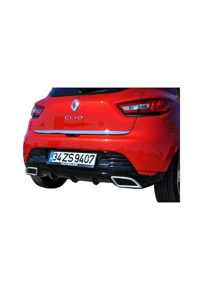 Renault Clio 4 (2012-2016) Egzoz Görünümlü Arka Tampon Eki - Difü