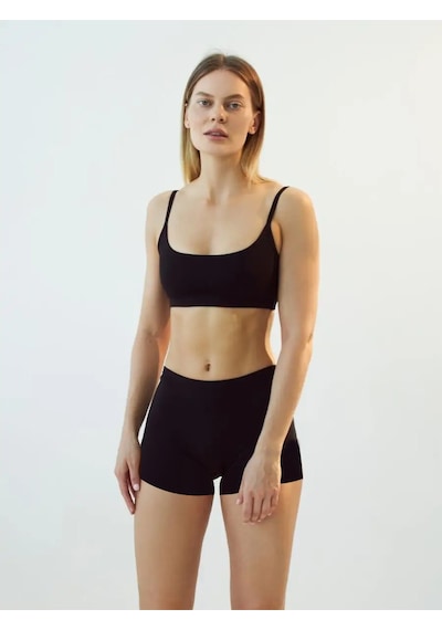 Mistirik Carigna Model Toparlayıcı Ve Sıkılaştırıcı Lazer Kesim Iz Yapmaz Toparlayıcı Boxer Siyah Renk Siyah