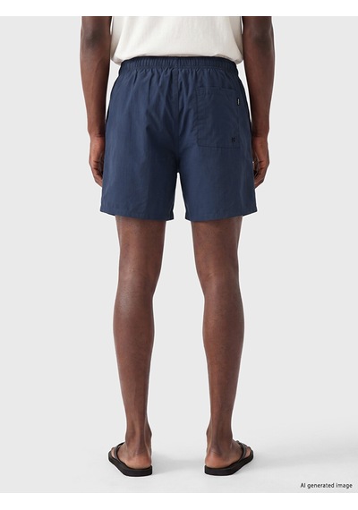 Lcw Swımwear İndigo Kısa Boy Baskılı Erkek Deniz Şortu