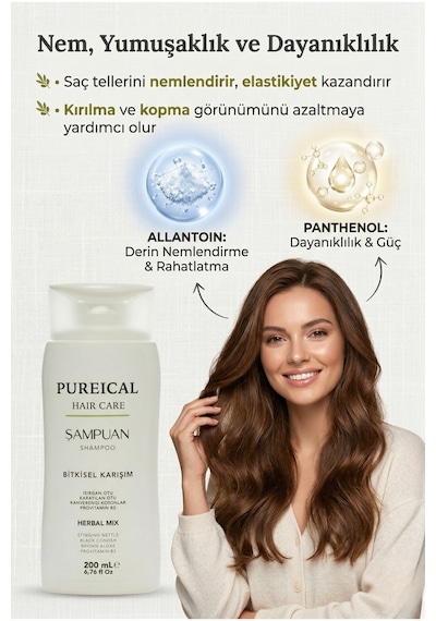 Pureical Bitkisel Şampuan 200 ML