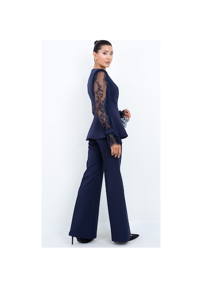 Dorne Moda Geniş Paça Takım Lacivert Lacivert