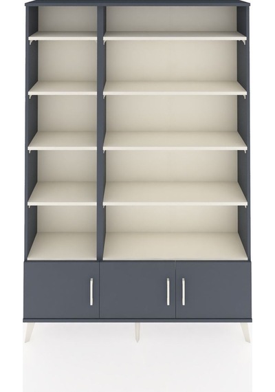 Arges Dolap 10 Raflı 3 Kapaklı 132x30x195 Antrasit-antrasit/a... Antrasit