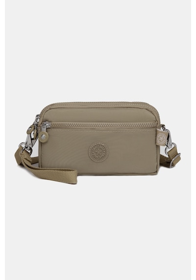 Smart Bags Minik Boy Su Geçirmez Krınkıl Kumaş Telefon Ve Postacı Çantası Açık Kahve Kahverengi