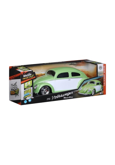 1:10 1951 Volkswagen Beetle Uzaktan Kumandalı Araba 82137 Yeşil