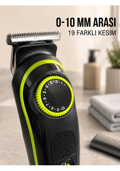 5'i 1 Arada Erkek Tıraş Makinesi Hassas Kesim Sıfır Tıraş Ve Sakal Bakım Seti
