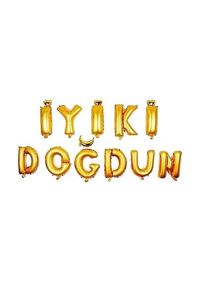 Adet Iyi Ki Doğdun Baskılı Renkli Balon Genel
