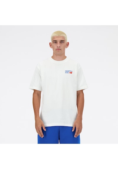 New Balance 3434 Erkek Beyaz Tişört Mnt3434-sst Beyaz