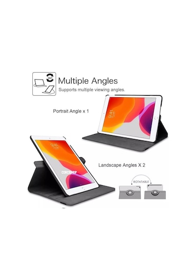 Uyumlu İpad Pro 13 İnç M4 2024 Uyumlu Kılıf Yatay Ve Dikey Standlı 360 Derece Döner Tablet Kılıfı Kapaklı Kılıf