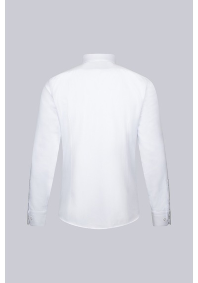 Hatemoğlu Beyaz Slim Fit Desenli Slim Yaka Pamuklu Uzun Kollu Klasik Gömlek 34309 4111993
