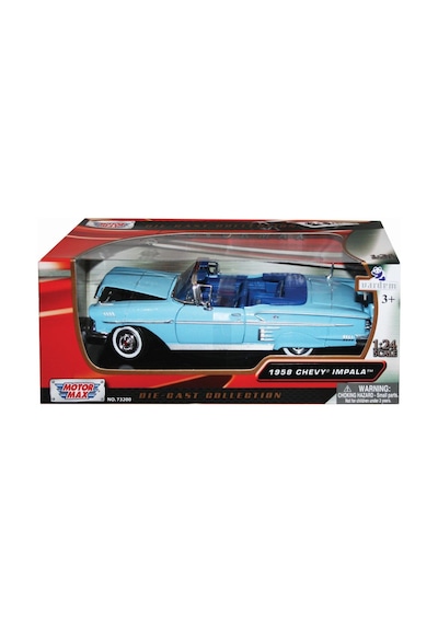 Motormax 1958 Chevrolet Impala Mavi 1/24 Model Araba