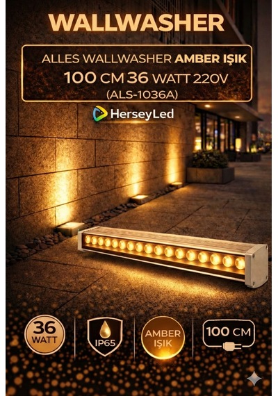 Alles Wallwasher Amber 100 Cm 36 Watt Als-1036a 220v Amber