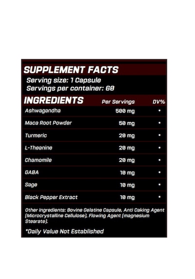 Grimlabs Ksm66 Hint Ginseng+gaba+maca+turmeric+l-theanine 500mg 6