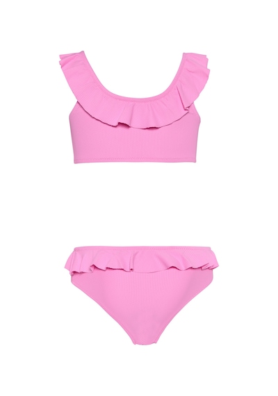 Toosalty Kız Çocuk Pembe Volanlı Bikini Takımı 25sg004st Pembe