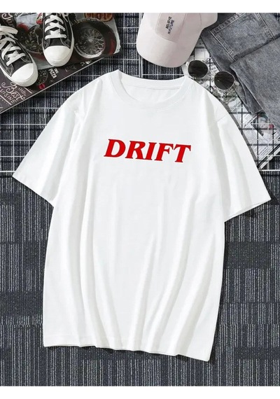 Flood Of Style Unisex Beyaz Drift Tokyo Baskılı Oversize T-shirt