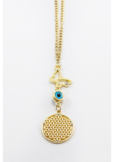 Gold Renkli Parlak Taşlı Kelebek Lotus Çiçekli Araba Dikiz Ayna S