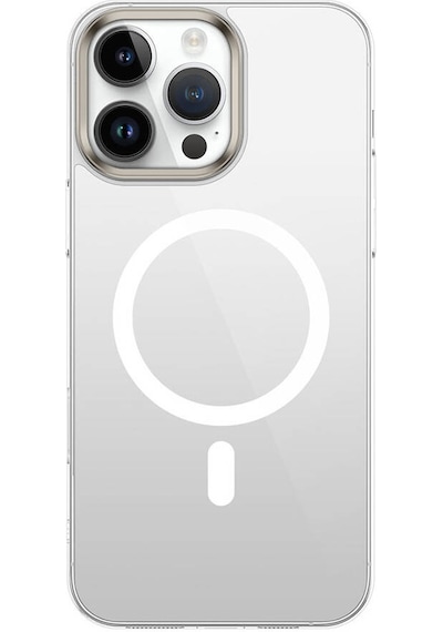 Nourthkiingdom Apple  Uyumlu iPhone 16 Pro Max Kılıf M-safe Şarj Özellikli Şeffaf Cam Arka Yüzey Zore G-glass Kapak - Şeffaf